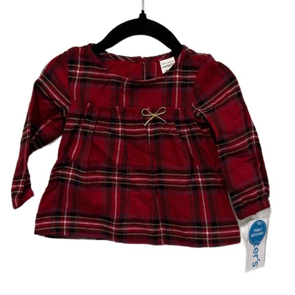 Carter’s Baby Girl 9 mo. Christmas Holiday Long Sleeve Top Only NWT - Picture 1 of 5